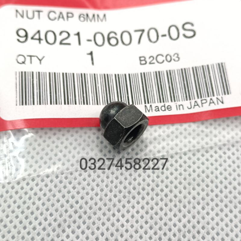 Đai ốc mũ 6mm đen, Tán bắt nhựa đuôi rùa xe DREAM Zin Honda