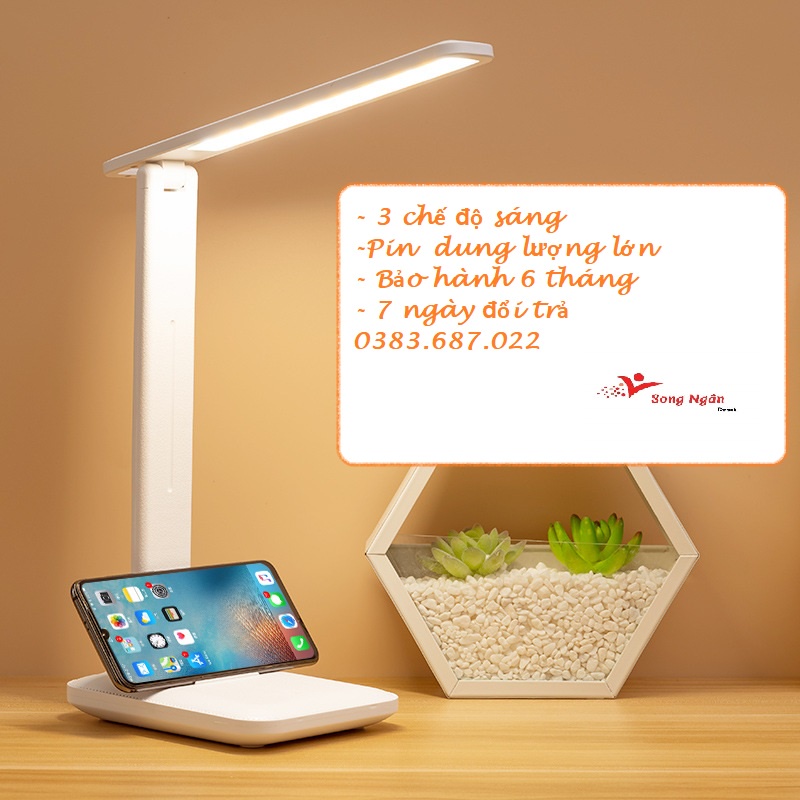 Đèn Bàn Học Tích Điện 3 Màu ánh Sáng - Đọc Sách, đèn Học, Làm Việc