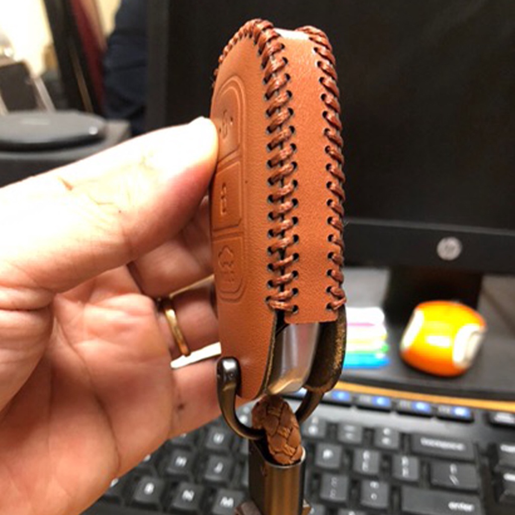 Bao da chìa khoá ô tô Huyndai Santafe 2019-2022 Accent 2018-2022 Kona bảo hành bọc chìa 24 tháng tặng kèm móc chìa khóa