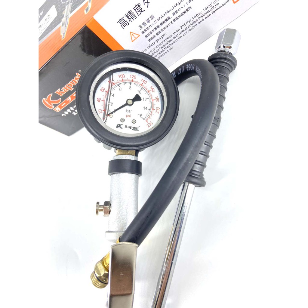 Bơm xe đồng hồ có dầu dạng thẳng kapusi