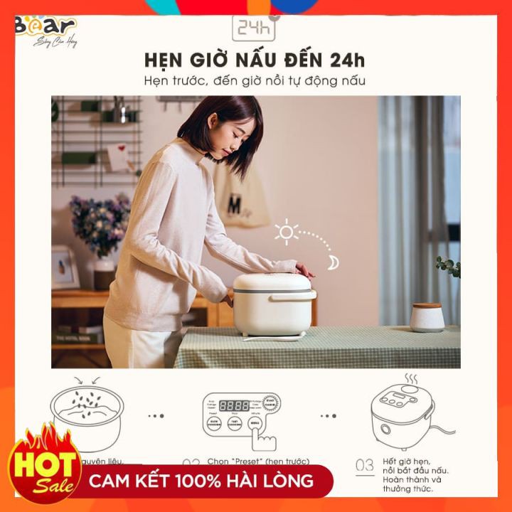 Nồi cơm điện thông minh Bear SUBE015 DFB-B20A1,Bản Quốc tế_Bảo hành 18 tháng