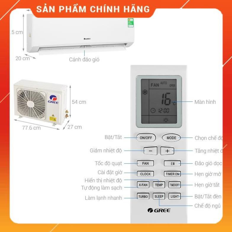 [ FREE SHIP KHU VỰC HÀ NỘI ] Điều hòa Gree 1 chiều 24000BTU GWC24KE-K6N0C4 - [ Bmart247 ]