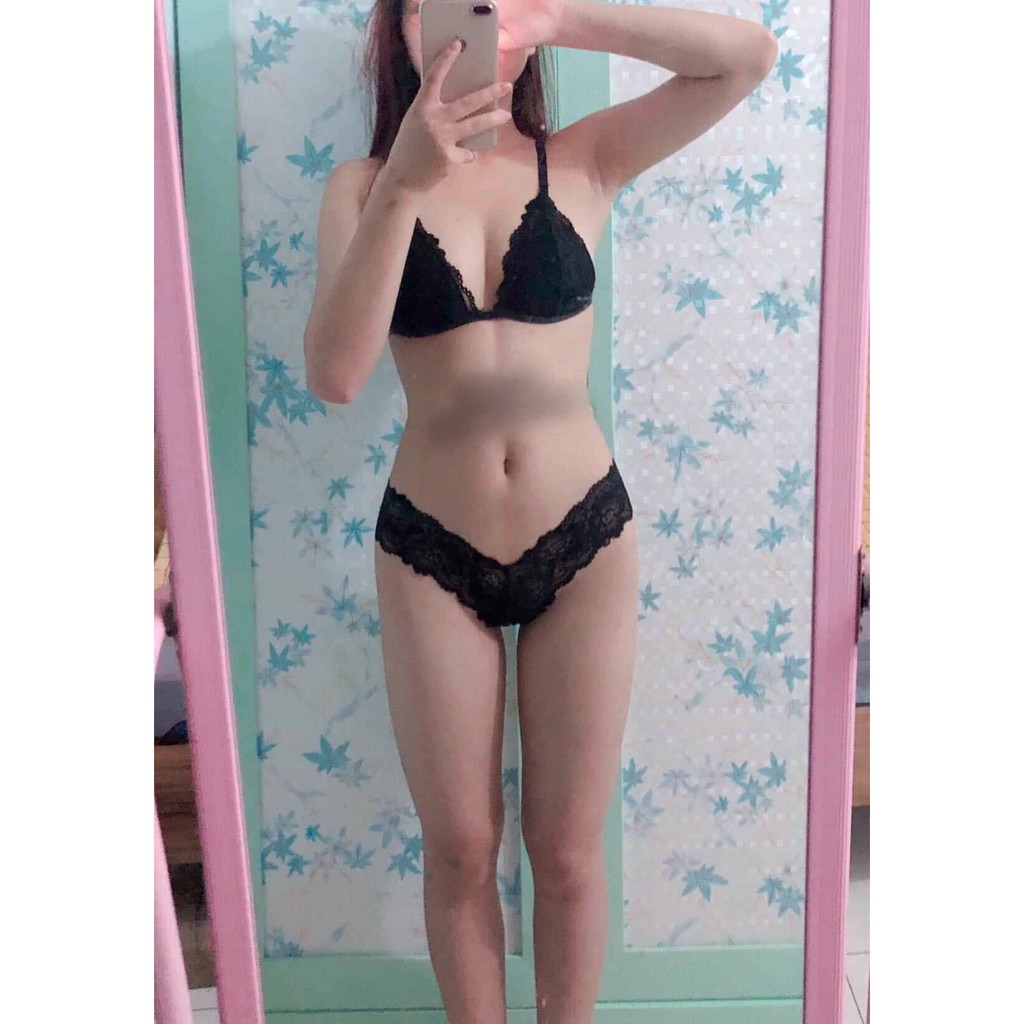 👙 Bra thiết kế 👙 Đồ lót nữ gợi cảm màu đen trơn vải ren cao cấp thoáng khí (hình thật shop tự chụp)