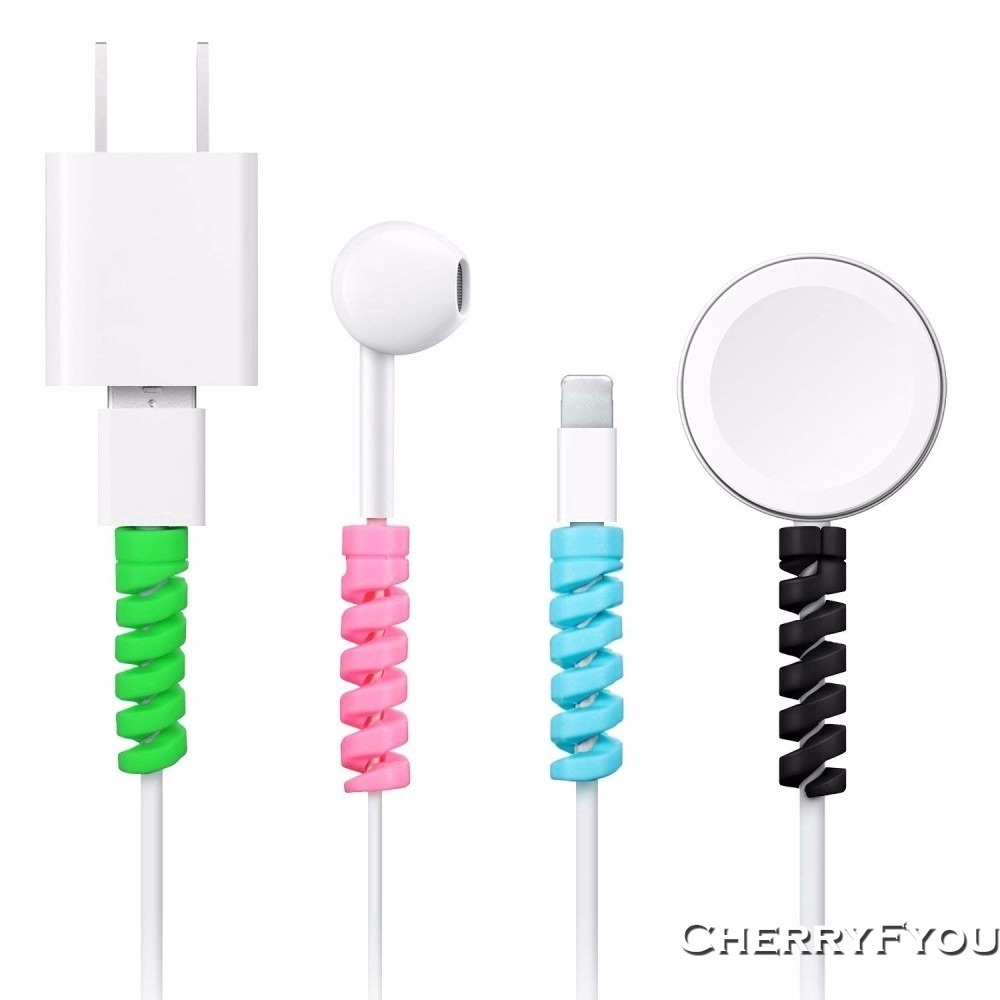 Set 4 phụ kiện bảo vệ cáp sạc USB/tai nghe nhỏ nhắn đáng yêu