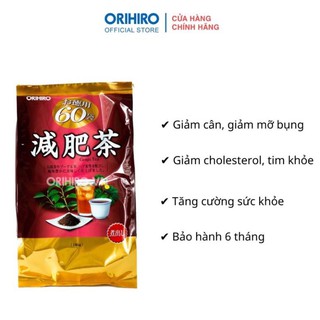 Trà Genpi Orihiro hỗ trợ giảm mỡ 60 gói/túi, thơm ngon, dễ uống, dùng trong 2 tháng