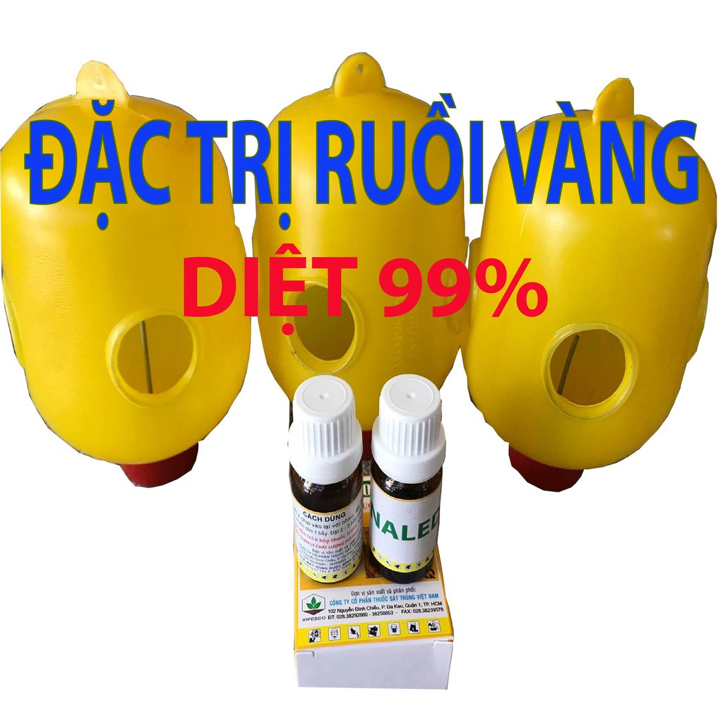 Bán Bộ Thuốc trừ ruồi vàng Vizubon-D và 3 bẫy chất lượng tốt.