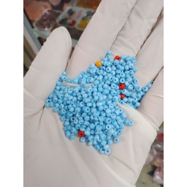 Túi 100 hạt nhựa Acrylic bẹt ánh xà cừ 3mm làm trang sức xỏ DIY hanmade tiện lợi bền đẹp