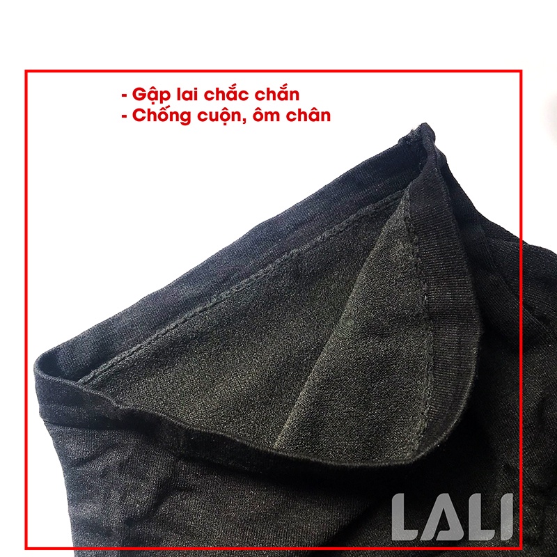 Quần legging lửng lưng cao 2 túi dệt kim siêu co dãn LALI MS77