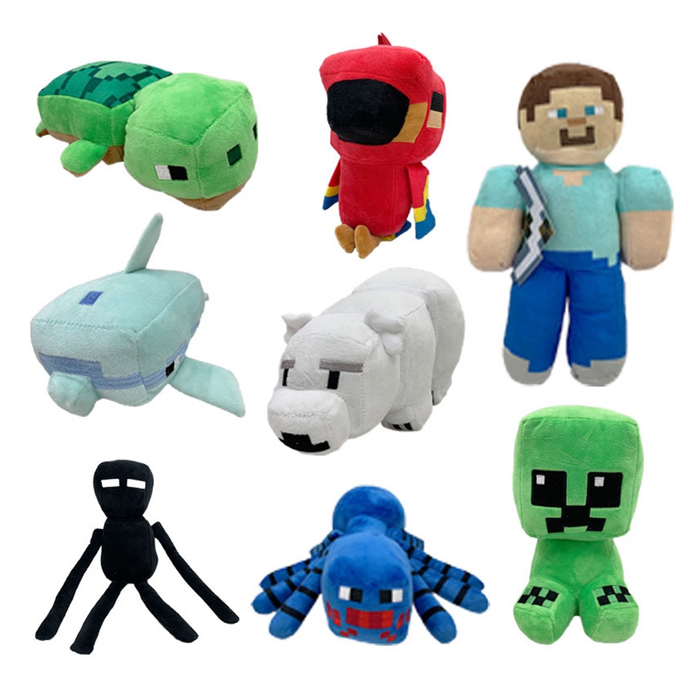Búp Bê Nhồi Bông Mềm Mại Hình Bộ Xương Nhện Creeper Zombie 34Style Minecraft Steve Enderman Làm Quà Tặng Sinh Nhật Cho Bé