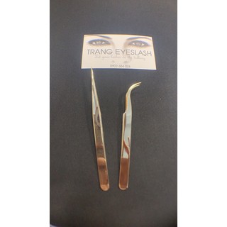 Set nhíp nối mi lassic và tách mi vàng