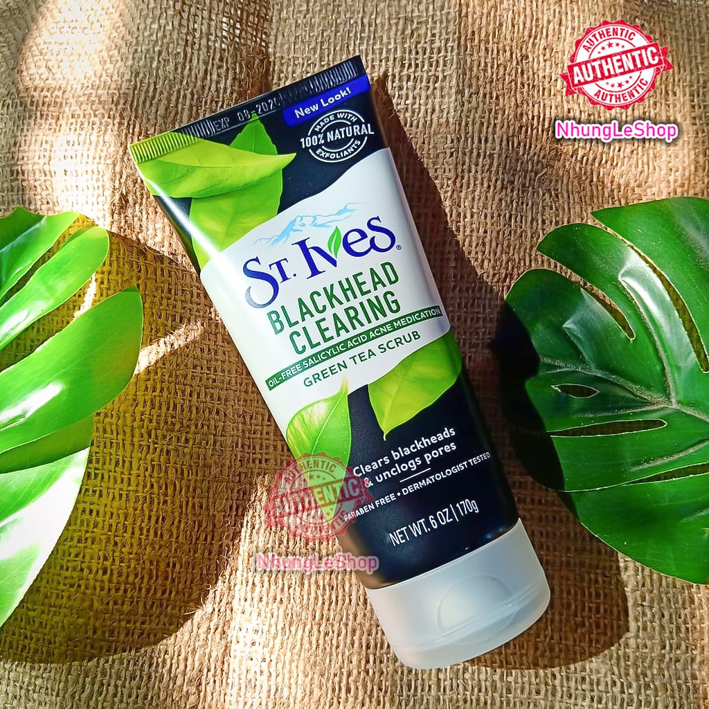 🌸Chính hãng🌸 Sữa rửa mặt trà xanh tẩy tế bào chết dịu nhẹ ST.IVES 170g của Mỹ | BigBuy360 - bigbuy360.vn