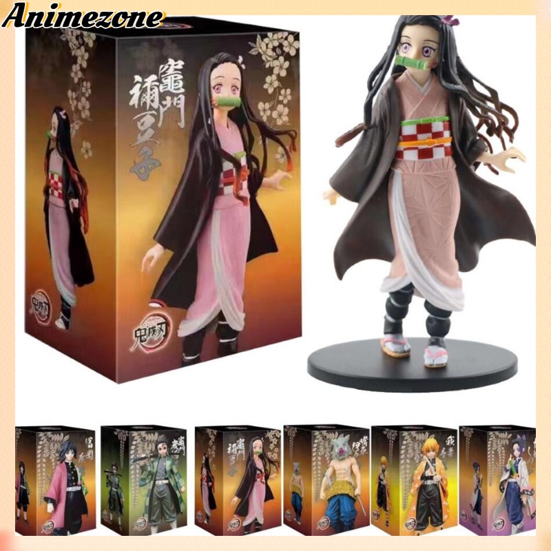 Mô hình Demon Slayer Kimetsu No Yaiba Tanjiro Hình Hành động Zenitsu Nezuko Anime 16cm figure thanh gươm diệt quỷ