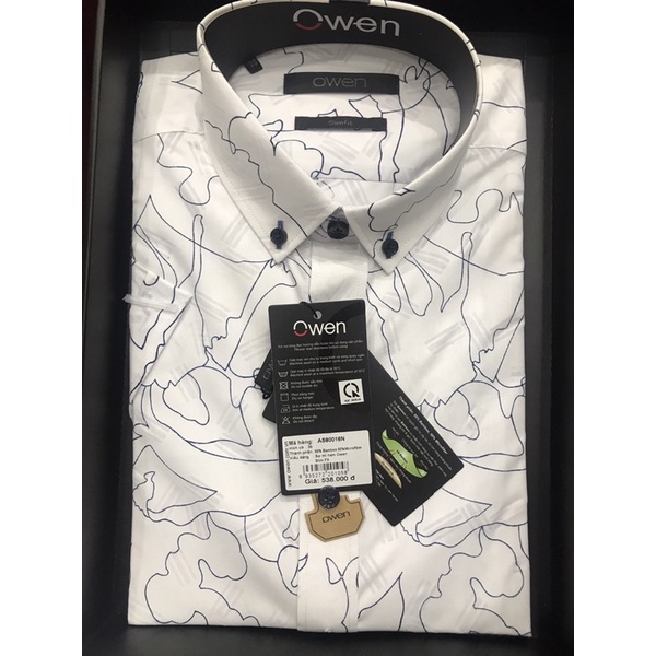 Sale 30% Sơ Mi Owen ngắn tay dáng ôm lai bầu