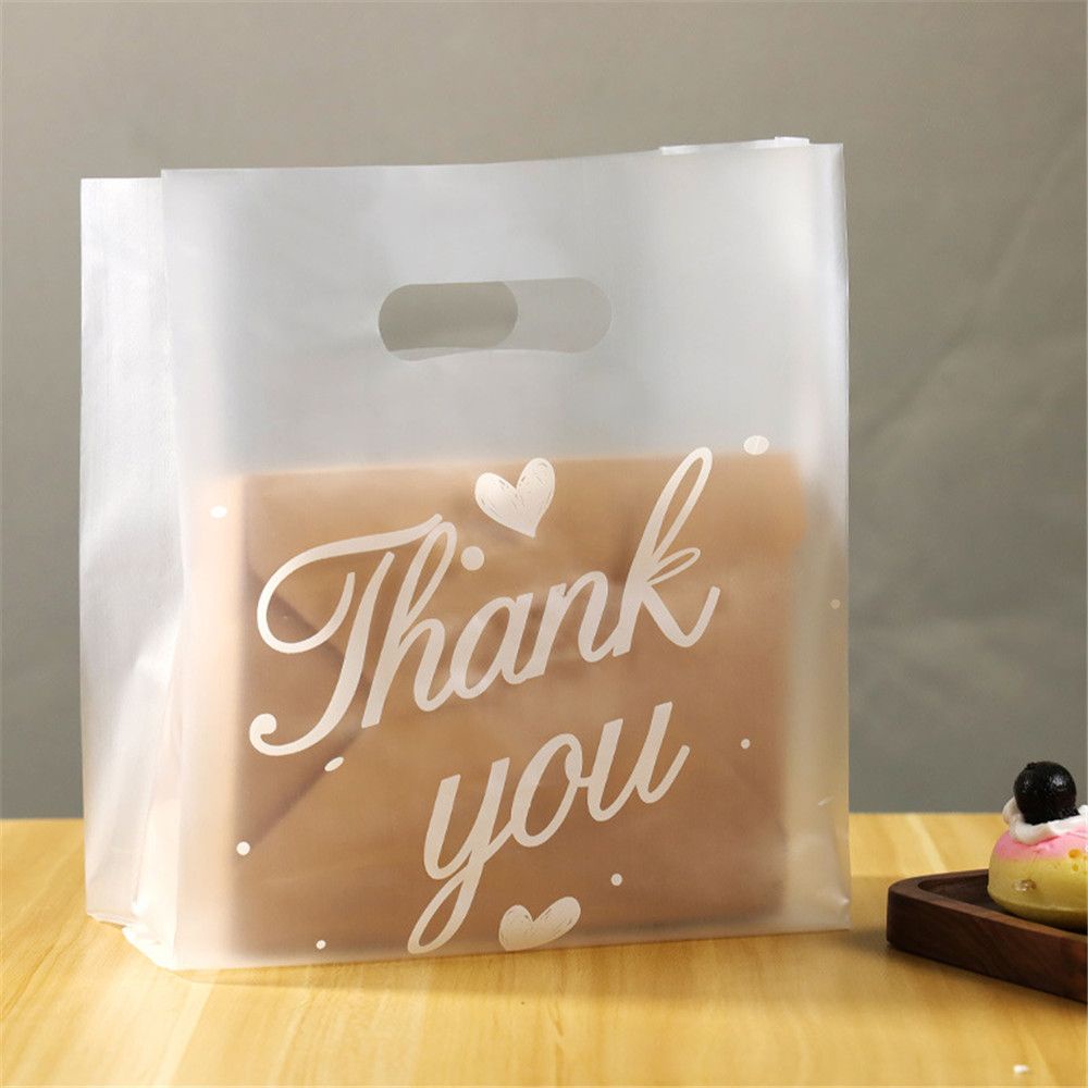 Set 50 túi nhựa đựng bánh kẹo in chữ Thank You