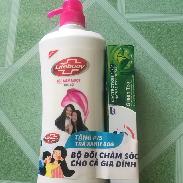 Dầu Gội Lifebuoy tặng kèm kem đánh răng PS trà xanh