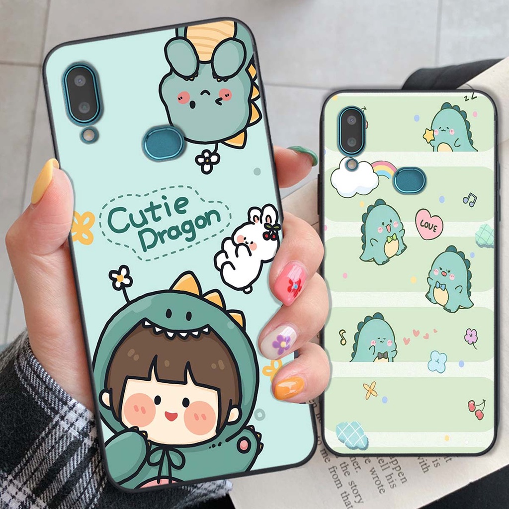 Ốp Samsung A10s in hình khủng long Dino siêu dễ thương