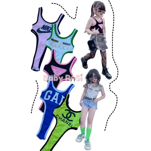 Áo boddy suit ba lỗ cho bé gái