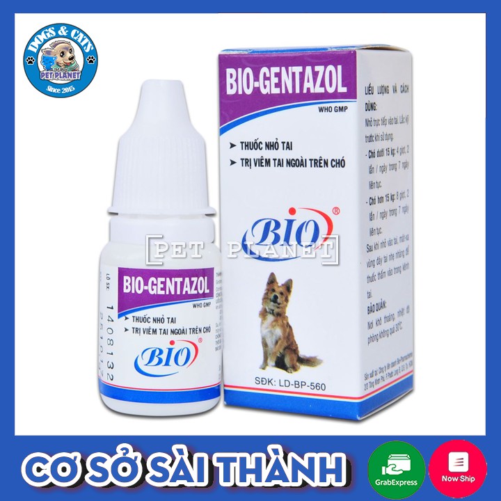 [CHÍNH HÃNG]Thuốc nhỏ tai Bio Gentazol trị viêm tai chó mèo