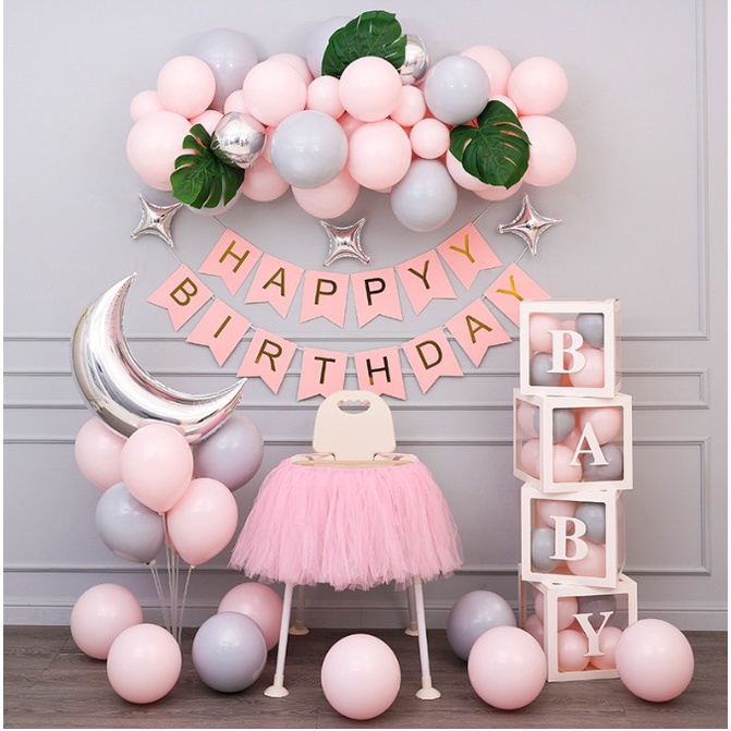 Sét 4 Hộp BABY Hộp Chữ Tên theo yêu cầu Phụ Kiện Trang Trí Sinh Nhật Cho Bé, Phòng Ngủ Lãng Mạn