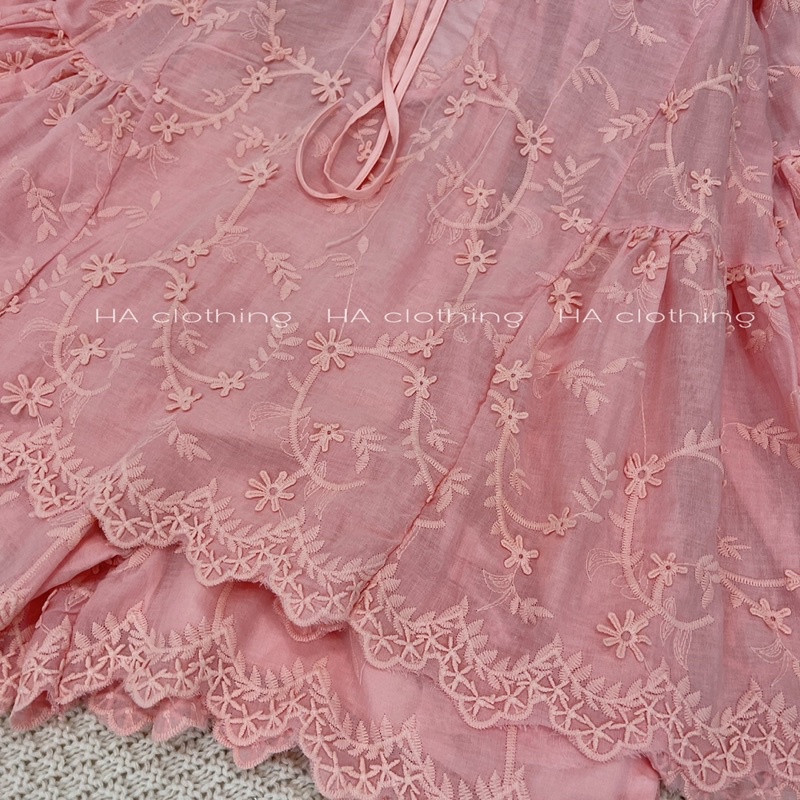 Set áo hồng babydoll + quần đùi