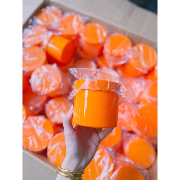 lẻ hủ nhựa đựng kem 500g màu cam