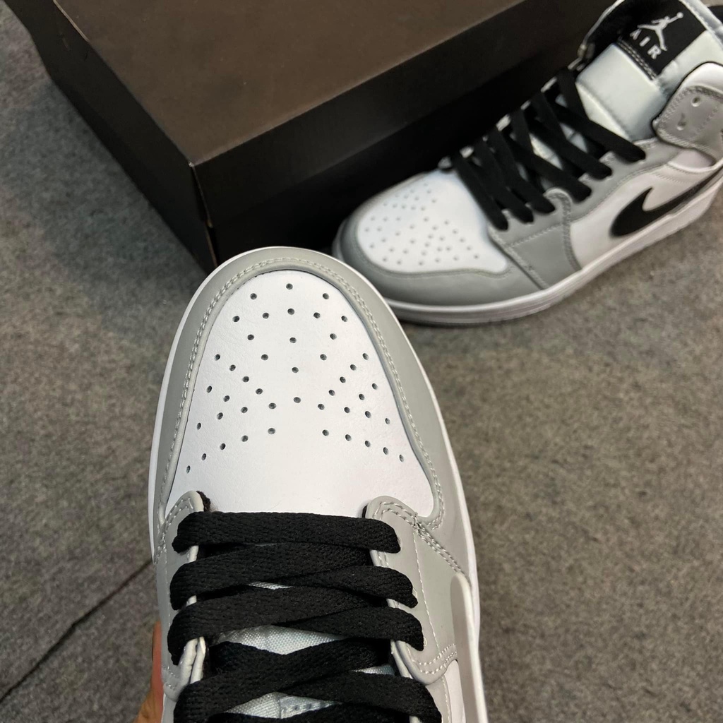 GIÀY THỂ THAO SNEAKER NAM NỮ JORDAN 1 HIGH SMOKE, JD1 CỔ CAO XÁM ĐEN CỰC HOT