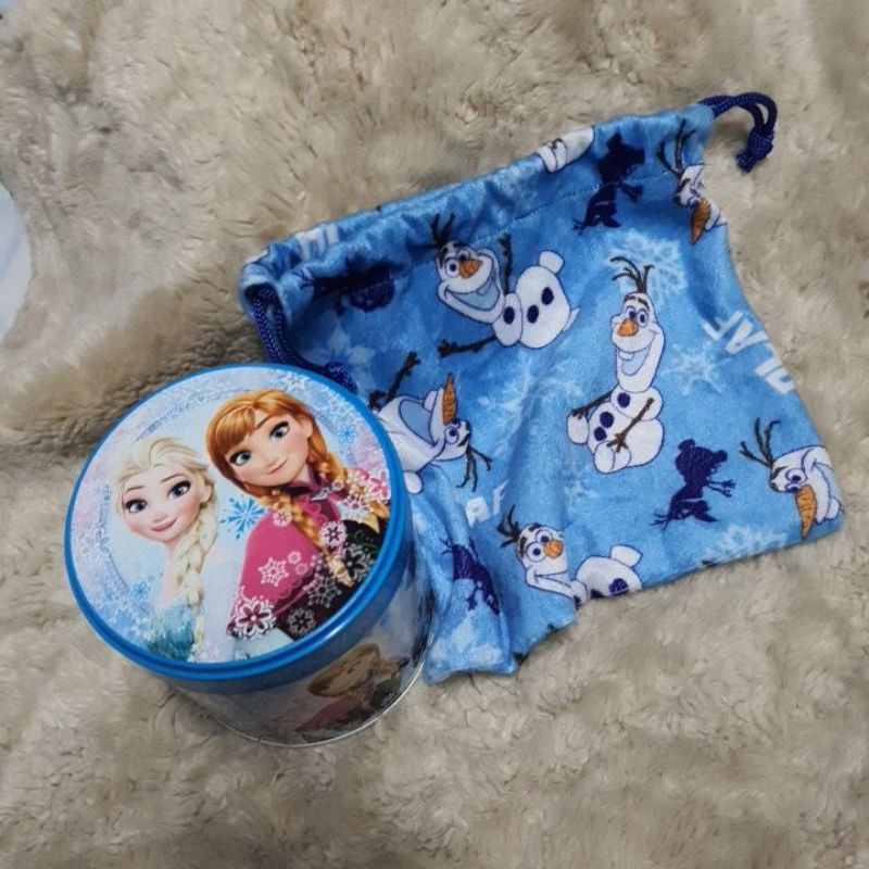Frozen Có Hộp Dễ Thương Kèm Túi Nhung Dây Rút OLAF Đi Cùng Nhau.