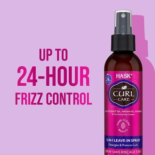 Xịt dưỡng tóc xoăn, xù, tóc uốn Hask Curl Care 5 in 1 Leave in Spray