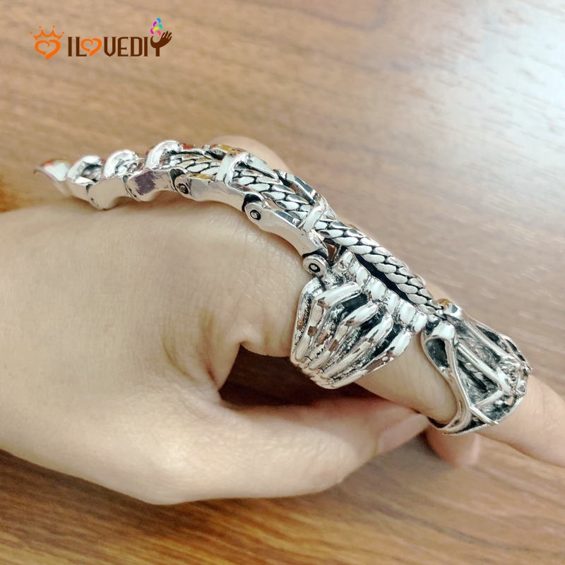 Nhẫn Đeo Tay Kim Loại Hình Đuôi Bò Cạp Phong Cách Gothic Vintage Cho Nam