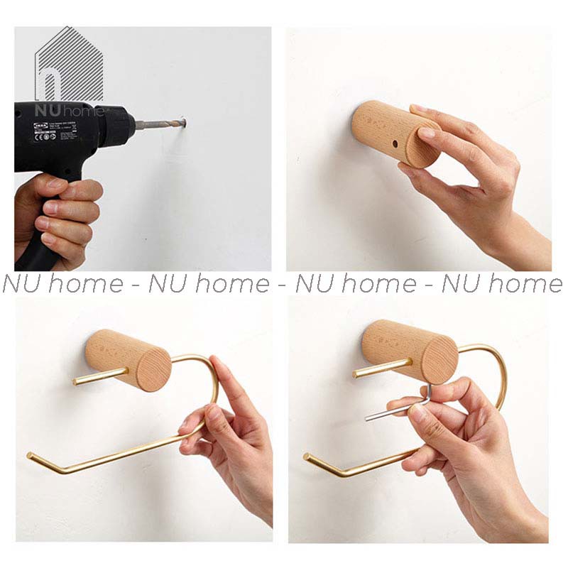 nuhome.vn | Móc treo giấy vệ sinh – Taro, được thiết kế mộc mạc và đơn giản với chất liệu gỗ tự nhiên cao cấp