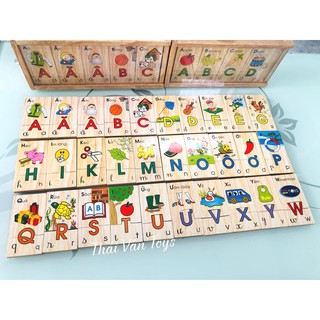 Bộ Học Ghép Chữ Cái Tiếng Việt - Đồ Chơi Gỗ Giáo Dục Cho Bé