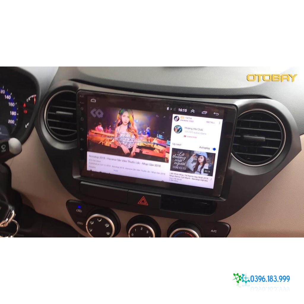Màn hình ô tô dvd android 9icnh dùng sim 4G, Tiếng Việt Bản đồ Navitel, theo xe kia morning, i10