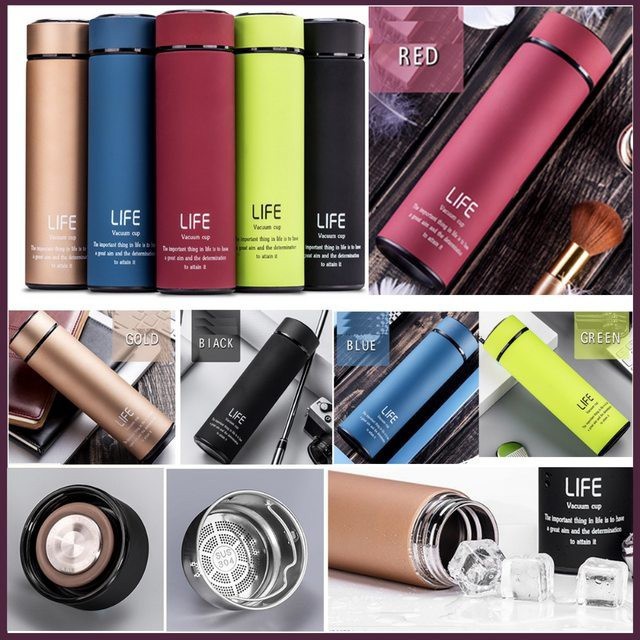 Bình giữ nhiệt lõi chân không kép cao cấp LIFE 450ml - Hàng nhập khẩu -dc3105
