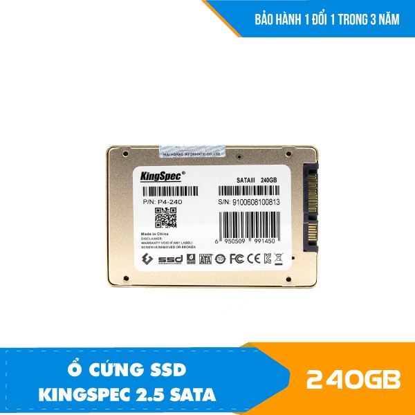 [Hàng Chính Hãng] Ổ cứng SSD Kingspec 240GB 2.5'' tăng tốc Laptop cực nhanh | BigBuy360 - bigbuy360.vn