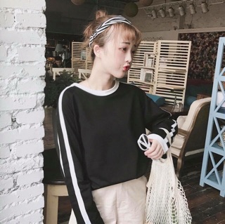 Áo nỉ bông phối sọc😍