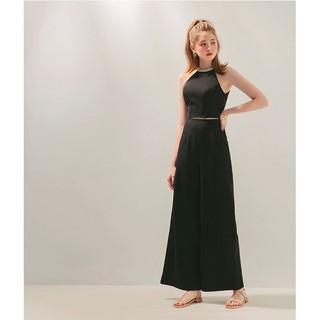 Set áo cổ yếm nhấn viền quần ống rộng nữ Air Space 2020127007