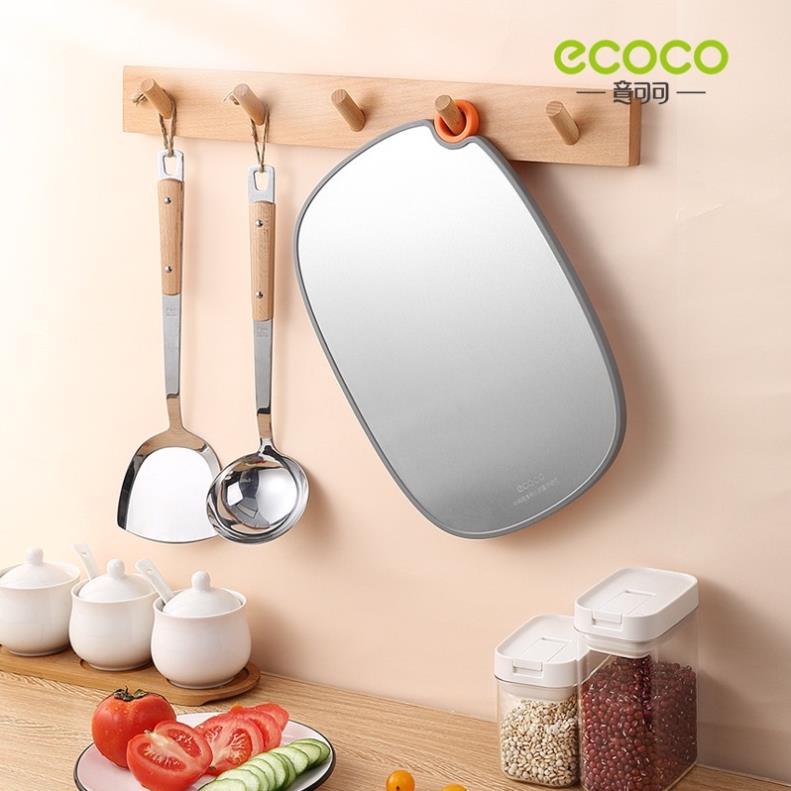Thớt 2 mặt ECOCO Inox 304, Nhựa PP kháng khuẩn cao cấp | Thớt thái chuyên dụng nhà bếp, hoa quả, đồ tươi sống đa năng