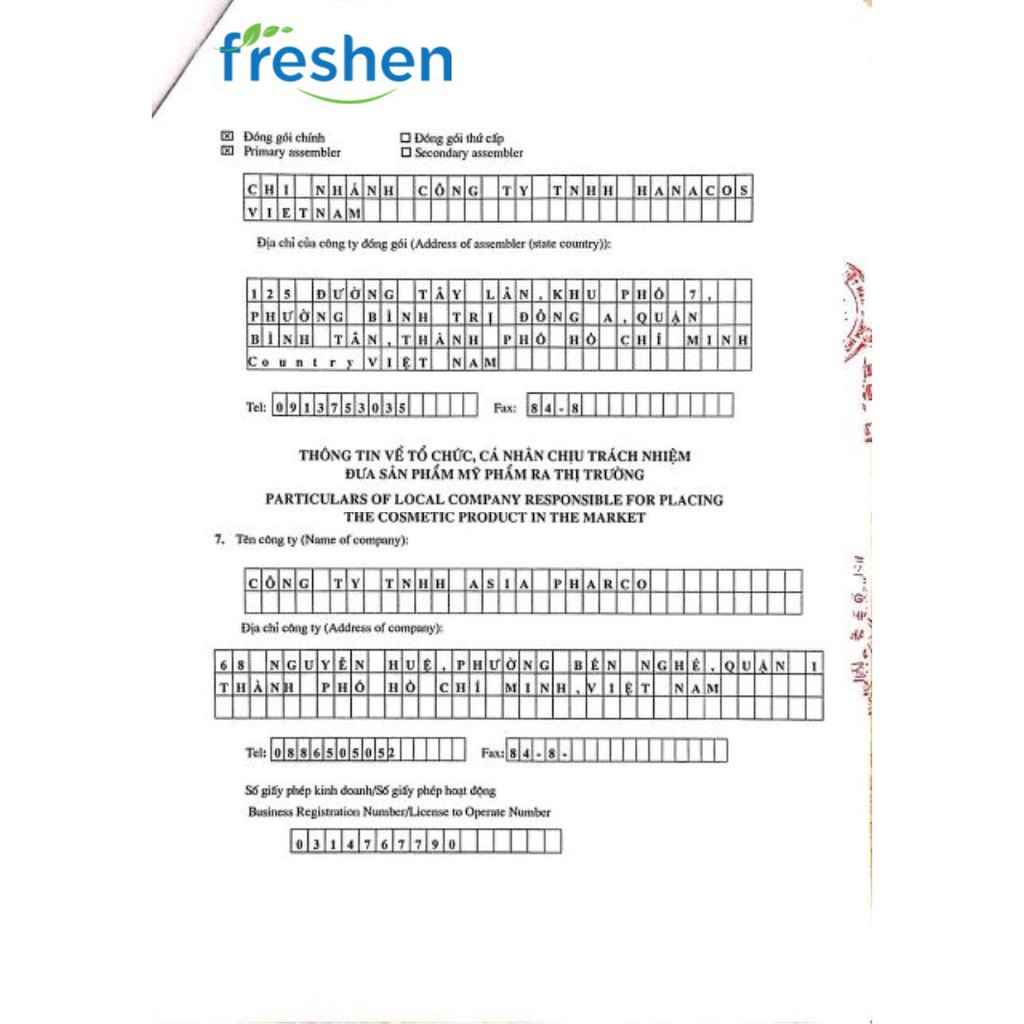 Freshen Gel tẩy tế bào chết hữu cơ và làm sạch mụn đầu đen chiết suất từ Rau Sam | BigBuy360 - bigbuy360.vn