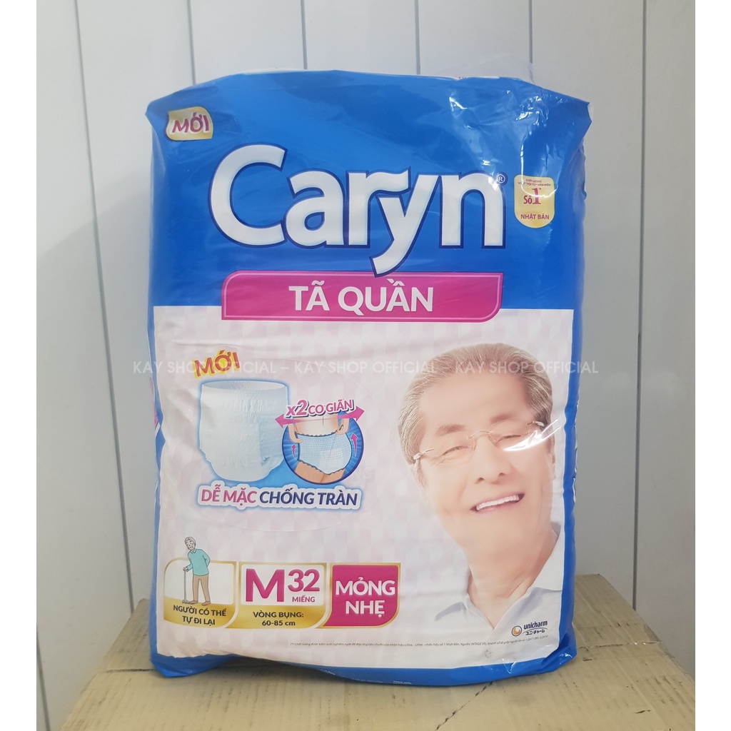 Tã quần Caryn M32 hàng mới date mới size M (32 miếng) - Tã người già cải tiến mới chính hãng