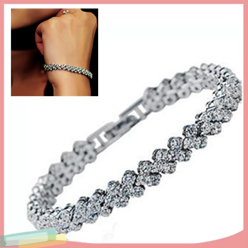 Vòng Đeo Tay Đính Đá Lấp Lánh Thanh Lịch Dành Cho Nữ