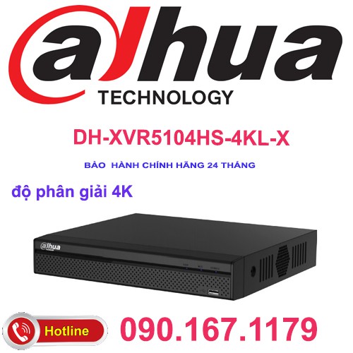 Đầu ghi hình HDCVI/TVI/AHD và IP 4 kênh DAHUA DH-XVR5104HS-4KL-X