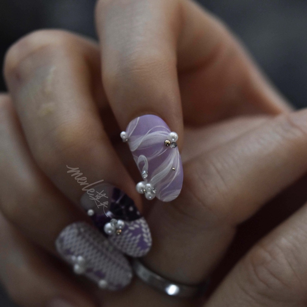 Miếng Dán Trang Trí Móng Tay MS02 Họa Tiết Ruy Băng Xinh Xắn