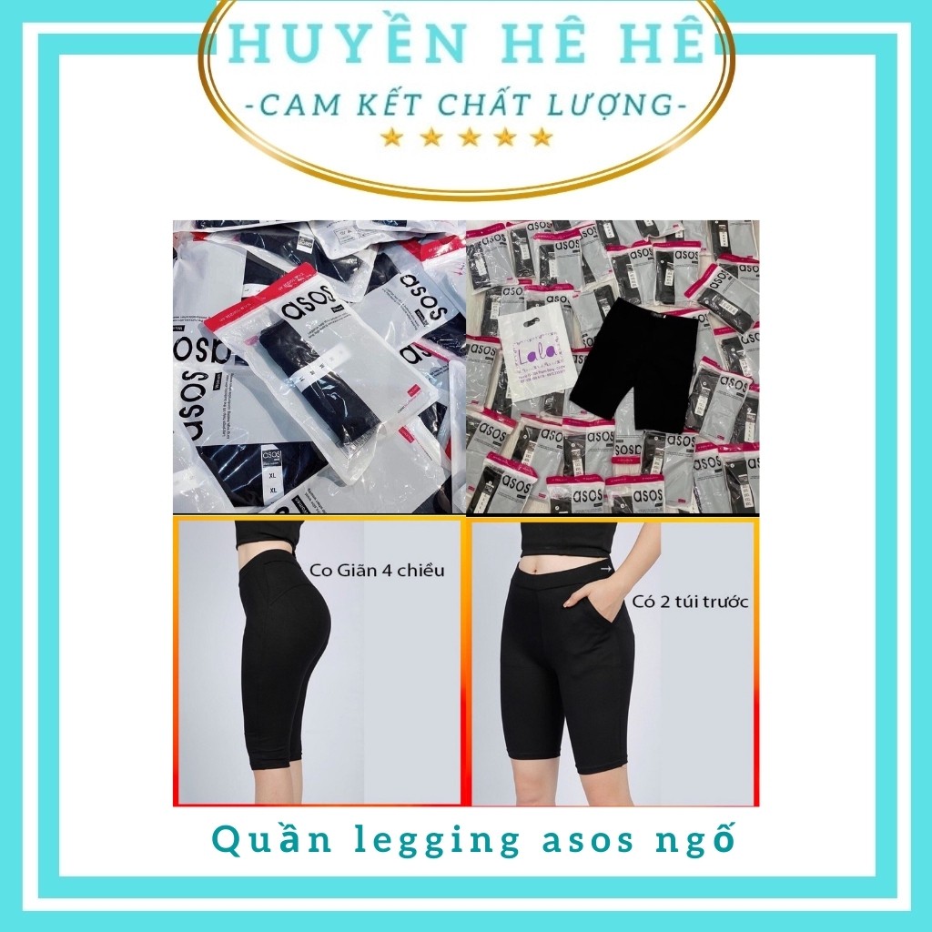Quần Legging ngố ASOS nữ SIÊU HOT , legging lửng Nâng Mông Cạp Cao Siêu Hot Siêu Co Giãn Loại 1 Big Size Đến 65kg