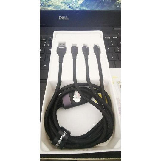 Cáp sạc đa năng 6 trong 1 Baseus Flash Series Two-for-three Data Cable U+C to M+L+C tối đa 100W