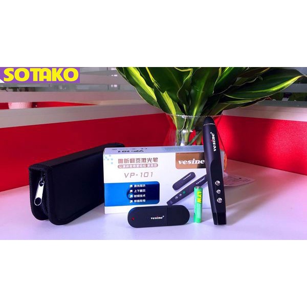 Bút chỉ Laser Vesine PP-900 sử dụng Giao viên, Giảng viên, Hội nghị , văn phòng - Free Pin + Ví đựng.