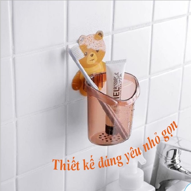 Cốc Gấu Đựng Bàn Chải Kem Đánh Răng, Cốc Gấu Dán Tường Siêu Dính 88183 Chợ Tốt Store