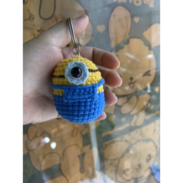 Móc khoá minion len handmade (inb chọn mẫu) - Minion - móc len handmade - CrochetbyTiets