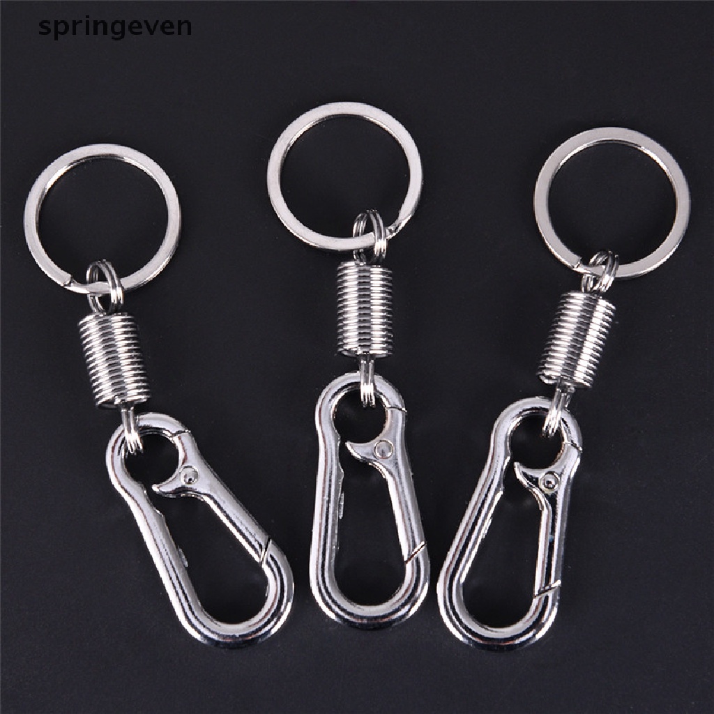Bộ 2 Móc Khóa Carabiner Bằng Thép Không Gỉ Có Thể Thu Gọn