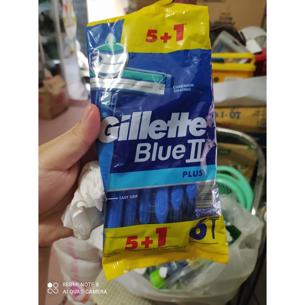 Combo mua 5 tặng 1 Dao cạo râu Gillette Blue II TM Plus