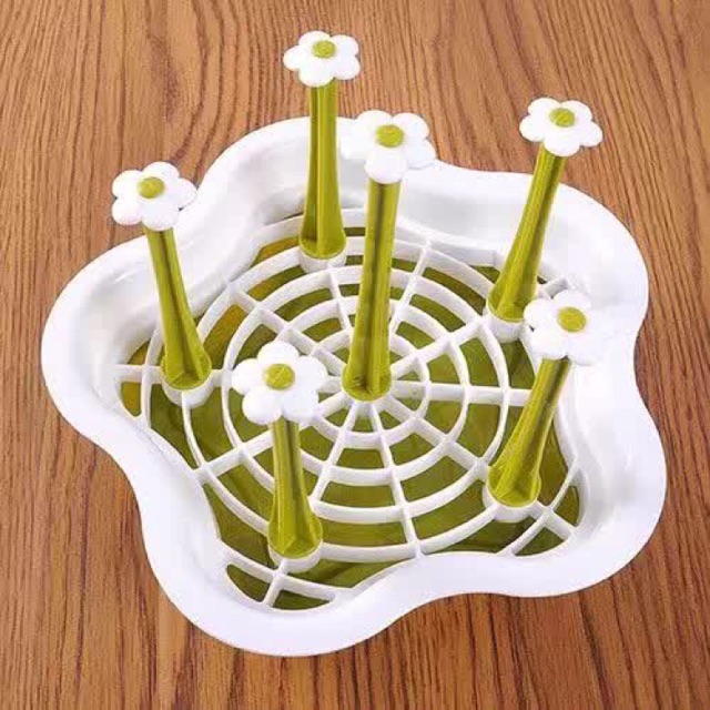 Úp cốc chén  hình bông mai 6 cốc  2670